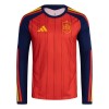 Maillot Espagne Domicile Coupe du Monde 2026 Manche Longue
