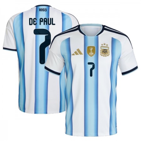 Maillot Argentine De Paul 7 Domicile Coupe du Monde 2026