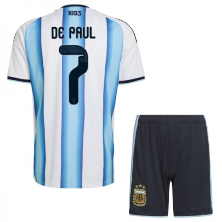 Maillot Argentine De Paul 7 Enfant Domicile Coupe du Monde 2026
