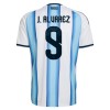 Maillot Argentine J. Alvarez 9 Domicile Coupe du Monde 2026