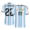 Maillot Argentine Lautaro Martinez 22 Domicile Coupe du Monde 2026