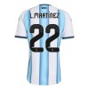 Maillot Argentine Lautaro Martinez 22 Enfant Domicile Coupe du Monde 2026