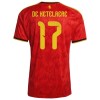 Maillot Belgique De Ketelaere 17 Domicile Coupe du Monde 2026