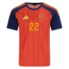 Maillot Espagne Cucurella 22 Domicile Coupe du Monde 2026