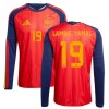 Maillot Espagne Lamine Yamal 19 Domicile Coupe du Monde 2026 Manche Longue