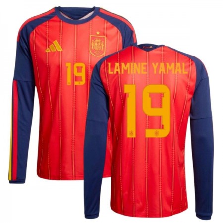 Maillot Espagne Lamine Yamal 19 Domicile Coupe du Monde 2026 Manche Longue