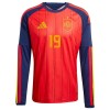 Maillot Espagne Lamine Yamal 19 Domicile Coupe du Monde 2026 Manche Longue