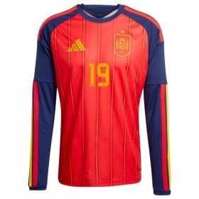 Maillot Espagne Lamine Yamal 19 Domicile Coupe du Monde 2026 Manche Longue