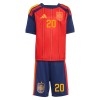 Maillot Espagne Pedri 20 Enfant Domicile Coupe du Monde 2026