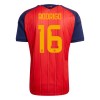 Maillot Espagne Rodrigo 16 Domicile Coupe du Monde 2026