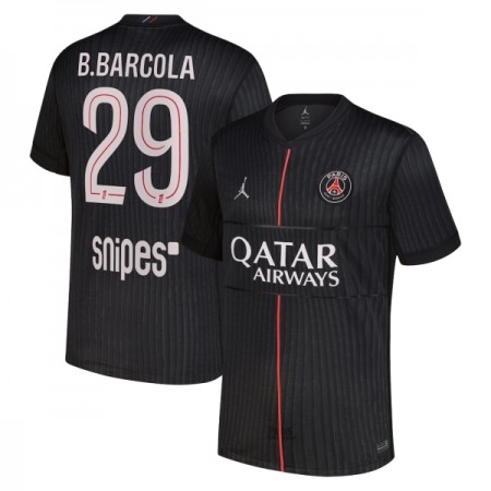 Maillot Paris Saint Germain B. Barcola 29 Jordan Quatrième 2025-26