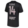 Maillot Paris Saint Germain D. Doue 14 Jordan Quatrième 2025-26