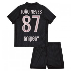 Maillot Paris Saint Germain Joao Neves 87 Jordan Enfant Quatrième 2025-26