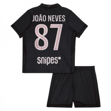 Maillot Paris Saint Germain Joao Neves 87 Jordan Enfant Quatrième 2025-26