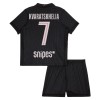 Maillot Paris Saint Germain Kvaratskhelia 7 Jordan Enfant Quatrième 2025-26