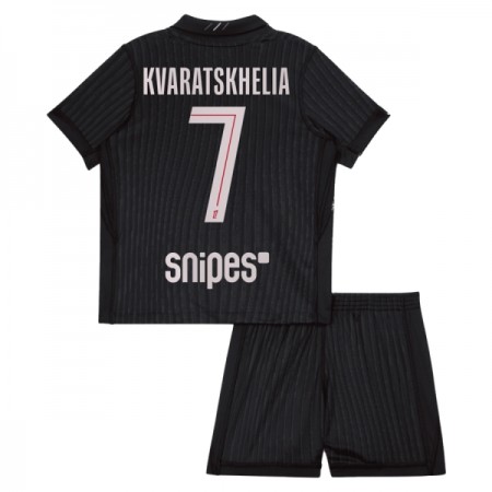 Maillot Paris Saint Germain Kvaratskhelia 7 Jordan Enfant Quatrième 2025-26