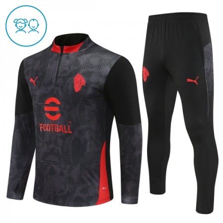 AC Milan Enfant Kit sweat-shirt d'entraînement Noire 2025-26 Quart-Zip AC Milan Enfant Kit sweat-shirt d'entraînement Noire 2025-26 Quart-Zip
