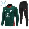 AC Milan Enfant Kit sweat-shirt d'entraînement Verte 2025-26 Quart-Zip