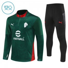 AC Milan Enfant Kit sweat-shirt d'entraînement Verte 2025-26 Quart-Zip