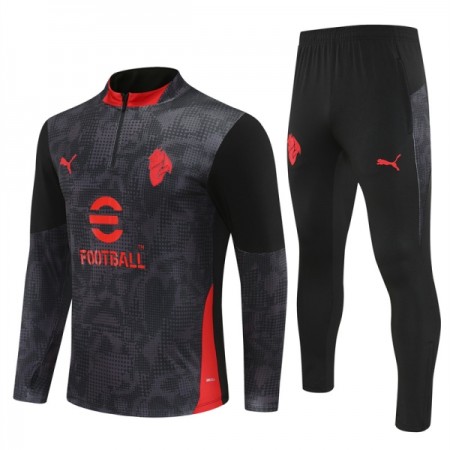 AC Milan Kit sweat-shirt d'entraînement Noire 2025-26 Quart-Zip