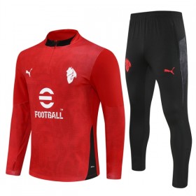 AC Milan Kit sweat-shirt d'entraînement Rouge 2025-26 Quart-Zip