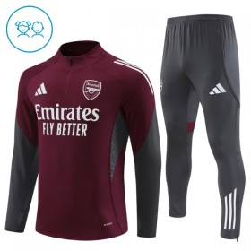 Arsenal Enfant Kit sweat-shirt d'entraînement Rouge 2025-26 Quart-Zip