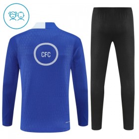 Chelsea Enfant Kit sweat-shirt d'entraînement Bleue 2025-26 Quart-Zip