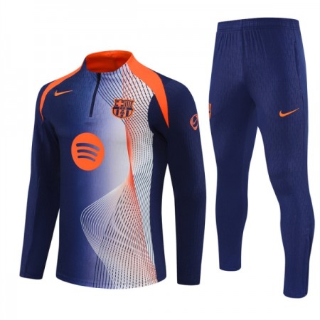 FC Barcelone Kit sweat-shirt d'entraînement Bleue 2025-26 Quart-Zip FC Barcelone Kit sweat-shirt d'entraînement Bleue 2025-26 Quart-Zip