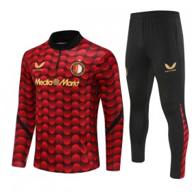 Feyenoord Rotterdam Kit sweat-shirt d'entraînement Rouge 2025-26 Quart-Zip
