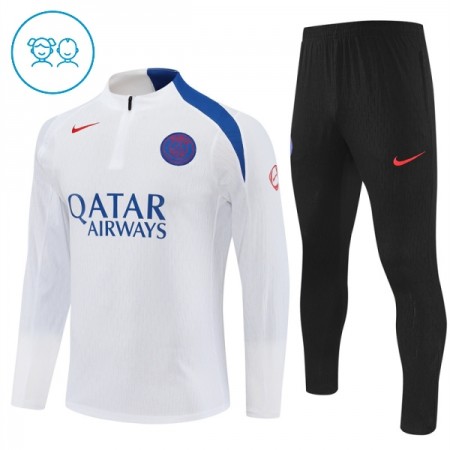 Paris Saint Germain Enfant Kit sweat-shirt d'entraînement Blanche 2025-26 Quart-Zip