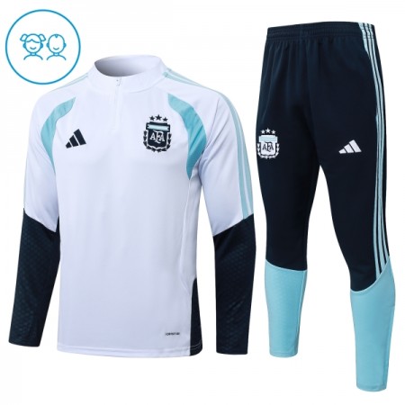 Argentine Enfant Kit sweat-shirt d'entraînement Blanche 2026-27 Quart-Zip