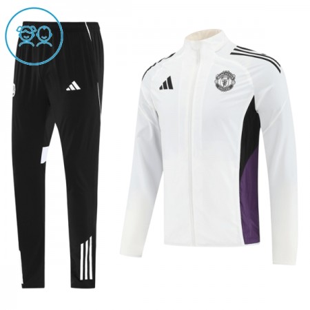 Manchester United Enfant Ensemble Vestes d'Entraînement Blanche 2025-26
