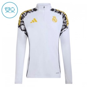 Real Madrid Enfant Kit sweat-shirt d'entraînement Blanche 2026-27 Quart-Zip
