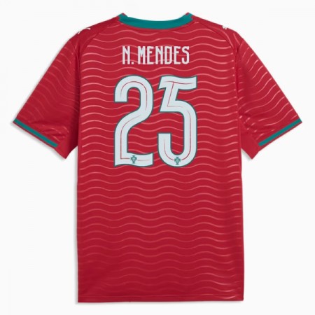 Maillot Portugal Nuno Mendes 25 Domicile Coupe du Monde 2026