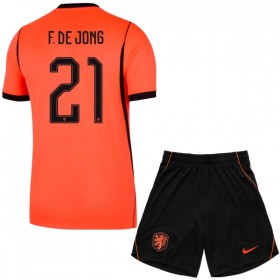 Maillot Hollande Frenkie de Jong 21 Enfant Domicile Coupe du Monde 2026