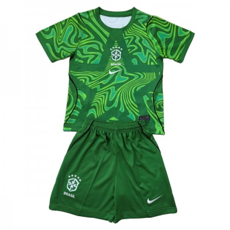 Maillot Brésil Gardien Enfant Domicile Coupe du Monde 2026 Verte