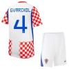 Maillot Croatie Gvardiol 4 Enfant Domicile Coupe du Monde 2026