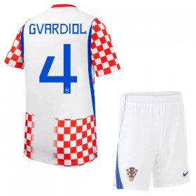Maillot Croatie Gvardiol 4 Enfant Domicile Coupe du Monde 2026