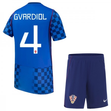 Maillot Croatie Gvardiol 4 Enfant Exterieur Coupe du Monde 2026